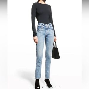 RAG & BONE Nina High-rise straight ankle jeans